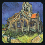 Kirche von Auvers-sur-Oise von Vincent van Gogh Quadratischer Aufkleber<br><div class="desc">Die Kirche von Auvers von Vincent van Gogh ist ein Vintages architektonisches Post-Impressionismus der bildenden Kunst. Von außen hat man einen Blick auf eine Kirche mit Buntglasfenstern und auf einem Kopfsteinpflasterweg eine Figur, die zur Kapelle führt. Über den Künstler: Vincent Willem van Gogh (1853-1890) war einer der berühmtesten postimpressionistischen Maler...</div>