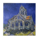 Kirche von Auvers von Van Gogh Gemälde Art Fliese<br><div class="desc">Die Kirche in Auvers-sur-Oise,  Aussicht von der Chevet von Vincent van Gogh</div>