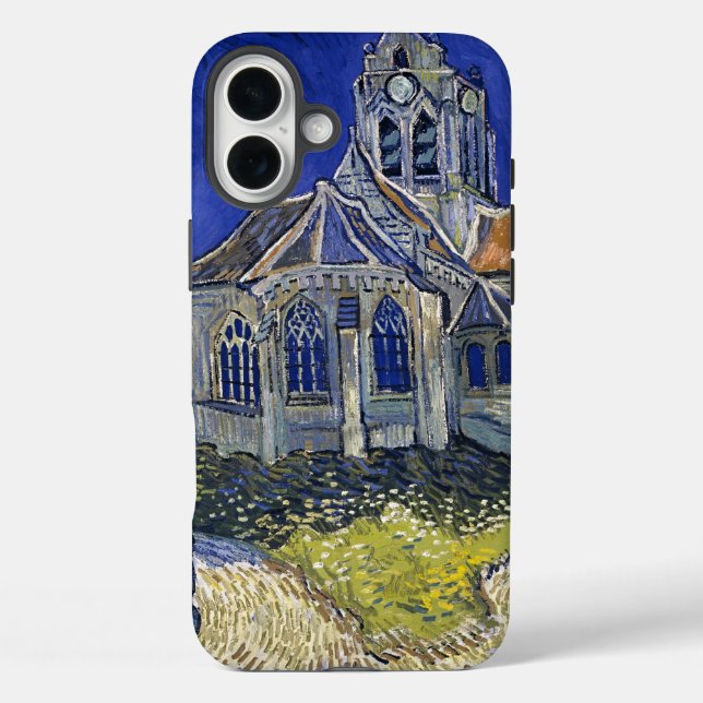 Kirche von Auvers von Van Gogh Gemälde Art iPhone 16 Plus Hülle (Rückseite)
