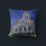 Kirche von Auvers von Van Gogh Gemälde Art Kissen<br><div class="desc">Die Kirche in Auvers-sur-Oise,  Aussicht von der Chevet von Vincent van Gogh</div>