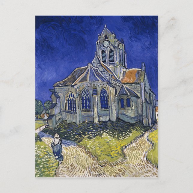 Kirche von Auvers von Van Gogh Gemälde Art Postkarte (Vorderseite)