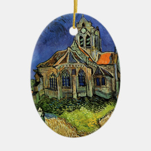 Kirche von Auvers von Vincent van Gogh Keramik Ornament