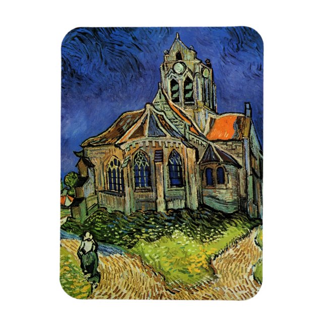 Kirche von Auvers von Vincent van Gogh Magnet (Vertikal)