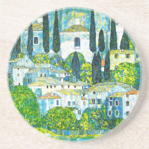 Kirche von Cassone Gustav Klimt Getränkeuntersetzer