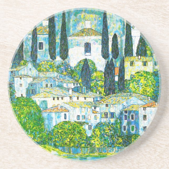 Kirche von Cassone Gustav Klimt Getränkeuntersetzer (Vorne)