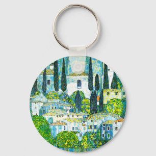 Kirche von Cassone Gustav Klimt Schlüsselanhänger