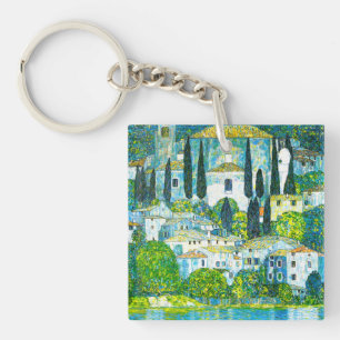 Kirche von Cassone Gustav Klimt Schlüsselanhänger