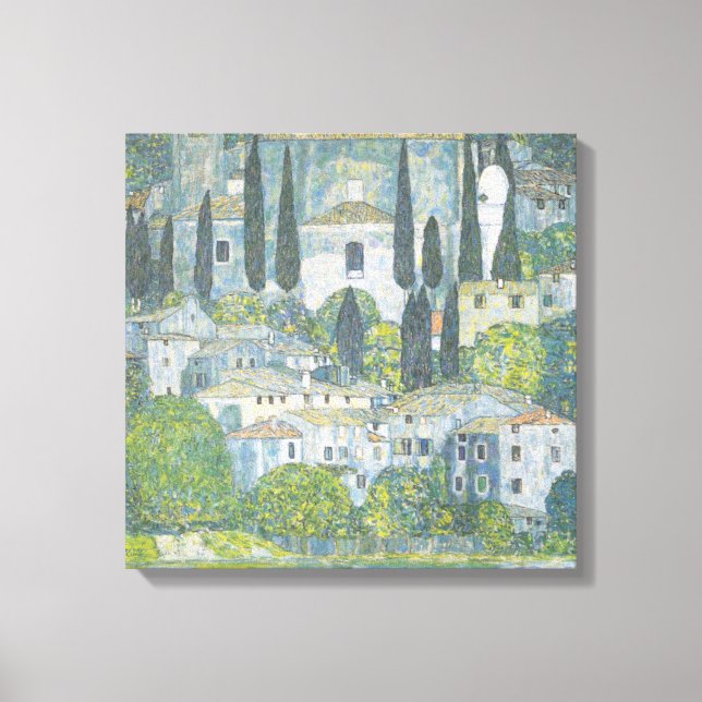 Kirche von Cassone (Italienische Landschaft) Vinta Leinwanddruck (Vorderseite)