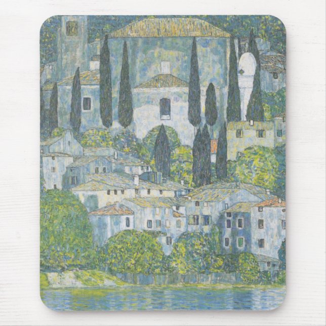 Kirche von Cassone (Italienische Landschaft) Vinta Mousepad (Vorne)