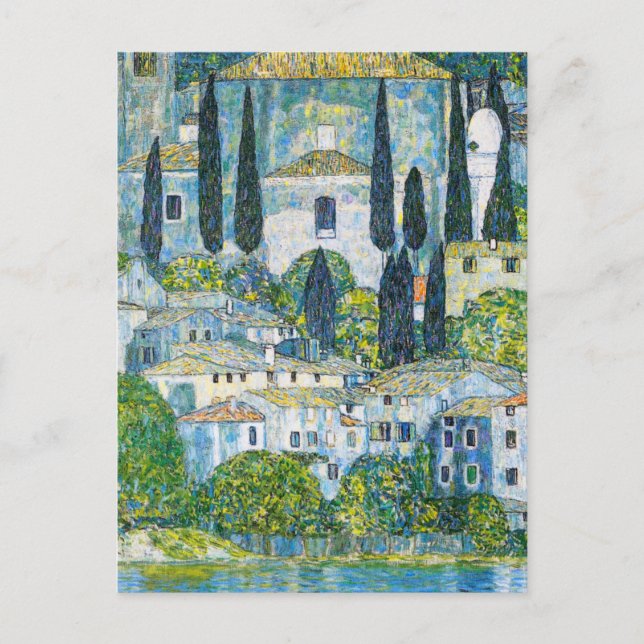 Kirche von Cassone von Gustav Klimt Postkarte (Vorderseite)