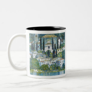 Kirche von Gustav Klimt in Cassone Zweifarbige Tasse