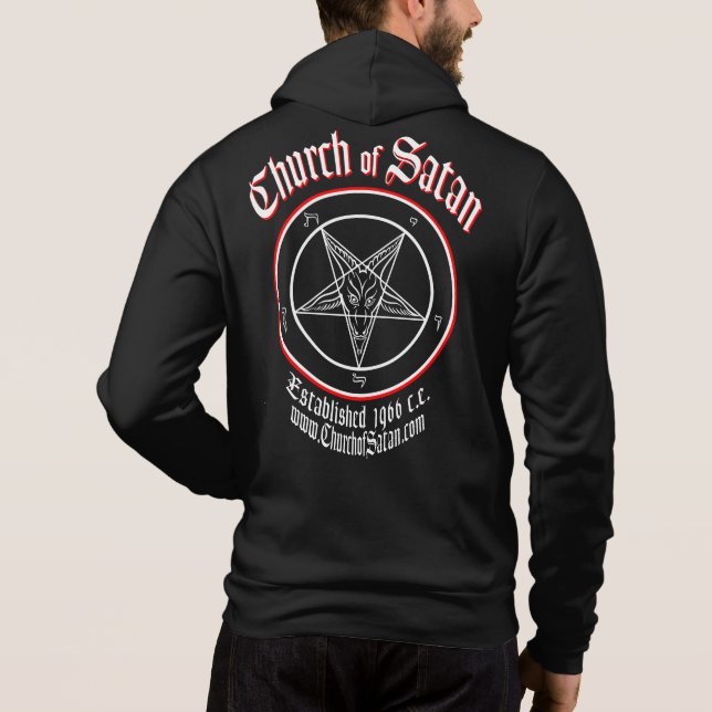 Kirche von Satan 2 versah die hoody Leinwand mit (Rückseite)