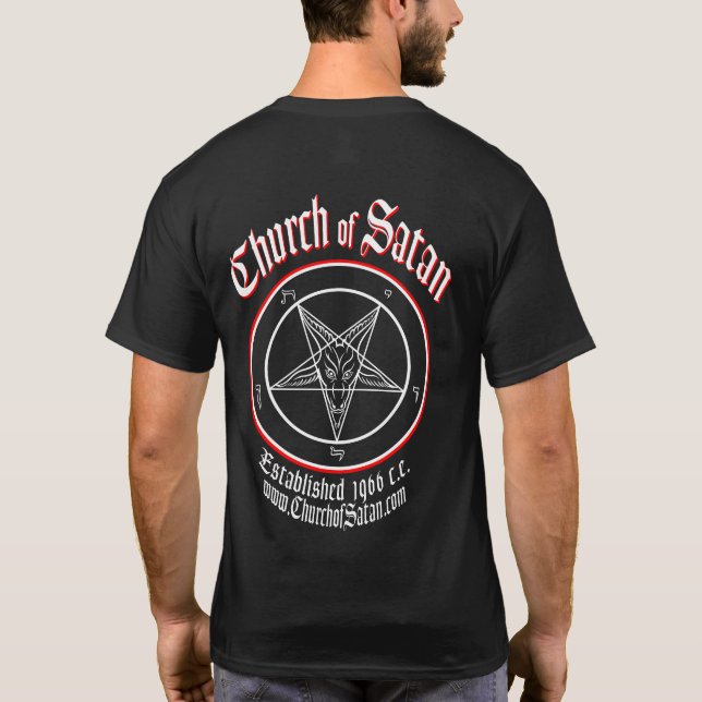 Kirche von Satan 2 versah Shirt mit Seiten (Rückseite)