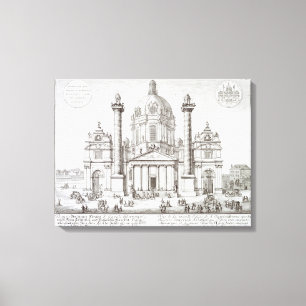Kirche von St Charles Borromeo (1538-84), Wien, Leinwanddruck