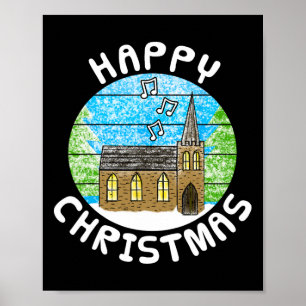 Kirche Weihnachtslied Singen Chor Christlicher Min Poster