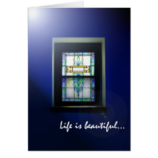 KIRCHEN-FENSTER-BLAU - besonders angefertigt