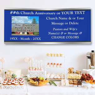Kirchen-Jahrestags-Fahnen, Foto, Text, Farben Banner