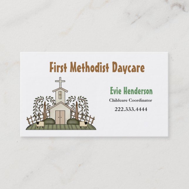 Kirchen-Kindertagesstätten-Visitenkarte Visitenkarte (Vorderseite)
