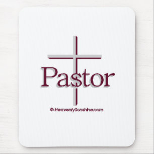 Kirchen-Pastor-Grau-Kreuz Mousepad