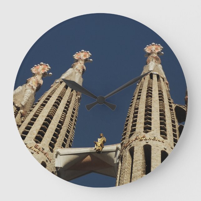Kirchen-runde Wanduhren Barcelonas Spanien (Vorderseite)