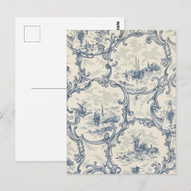 Kirchen & Schiffe, Windmühle & Boote, inspiriert D Postkarte (Vorne/Hinten)