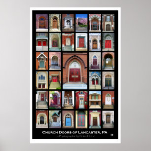 "Kirchen-Türen von Lancaster, PA" 2. Ed. Plakat