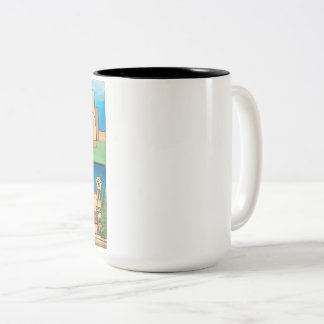Kirchen von New Mexico! Originalkunst! Zweifarbige Tasse