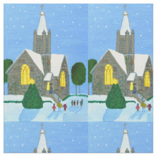 Kirchen-Weihnachtsstoff Stoff