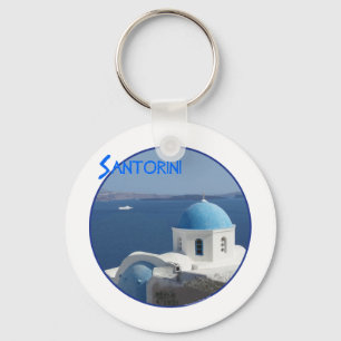 Kirchenansichten auf Santorin, Griechenland Schlüsselanhänger