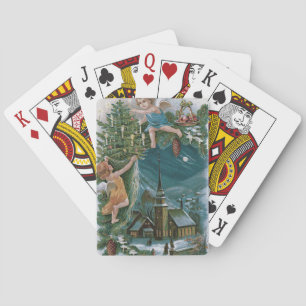 Kirchenengel Cherub Weihnachtsbaum Spielkarten