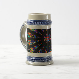 Kirchenfarbene Glasfenster Bierglas