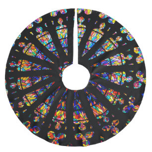 Kirchenfarbene Glasfenster Polyester Weihnachtsbaumdecke