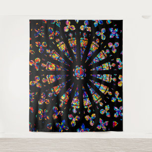 Kirchenfarbene Glasfenster Wandteppich