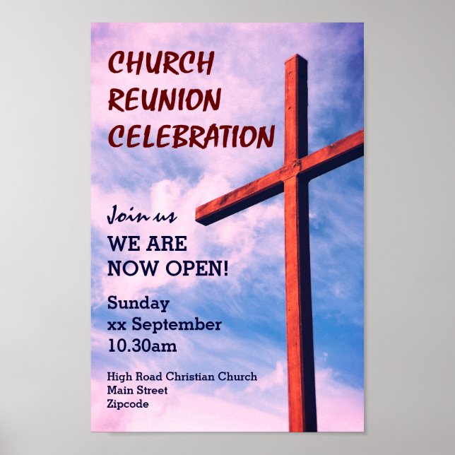 KIRCHENFEIERN WIEDERSEHEN - NEUERE ERÖFFNUNG ZOLLB POSTER (Vorne)