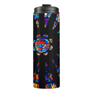 Kirchenfenster Buntglasfarben Thermosbecher