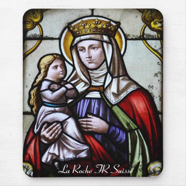 Kirchenfenster La Roche FR Suisse Mousepad (Vorne)