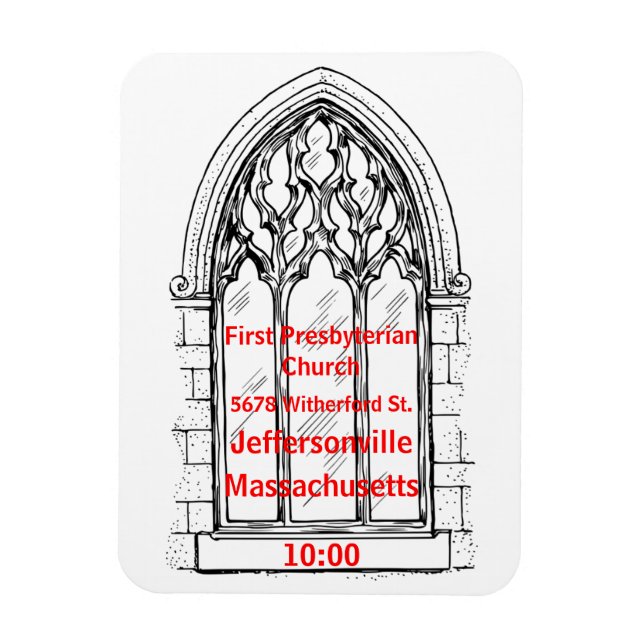 Kirchenfenster mit Kirchendetails - individuell ei Magnet (Vertikal)
