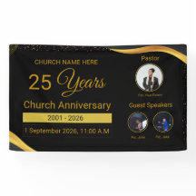 Kirchenjubiläum Elegant Schwarz und Gold 