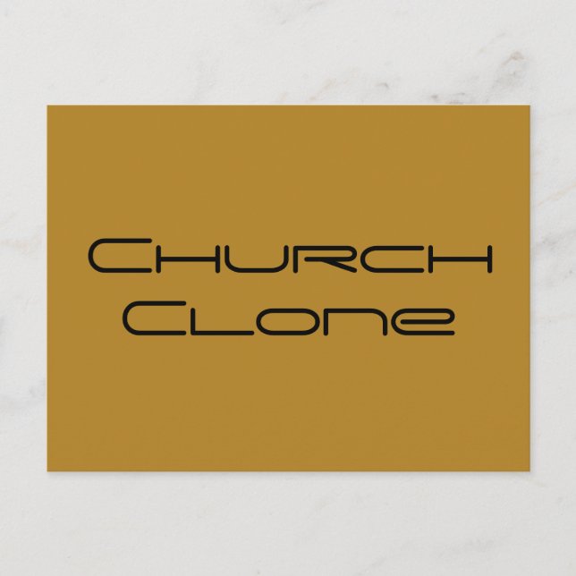 Kirchenklon, geometrische Briefe, Orphan Black Chr Postkarte (Vorderseite)