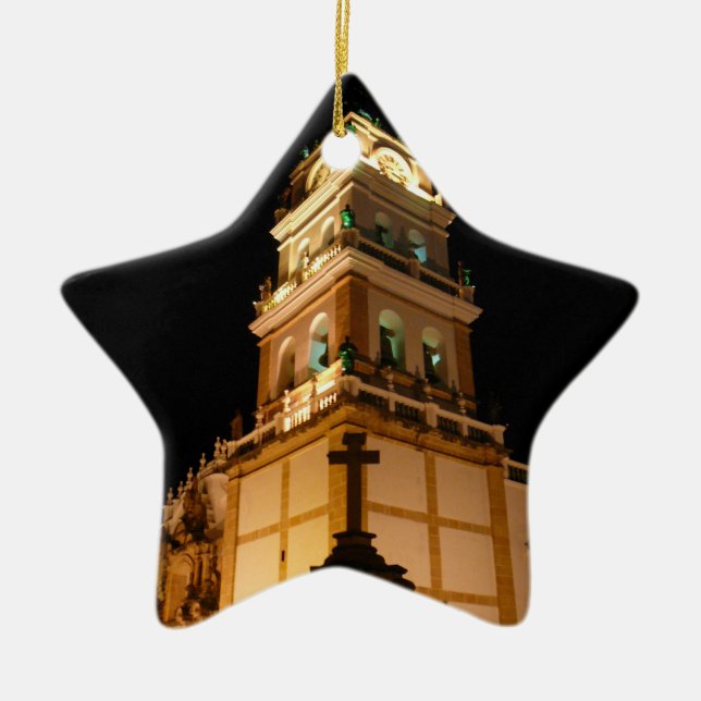 Kirchenkreuz Keramik Ornament (Vorne)