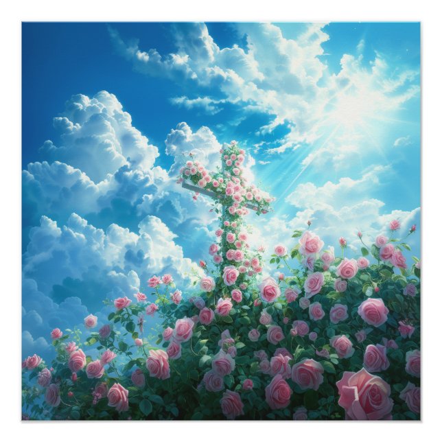 Kirchenmauerwerk mit Heiligem Geist Poster (Vorderseite)