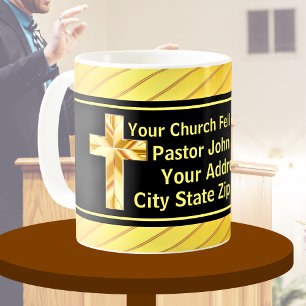 Kirchenpastor Klasse Gold und Schwarz  Kaffeetasse