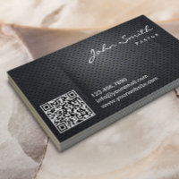 Kirchenpfarrer Moderner QR-Code Dunkles Metall