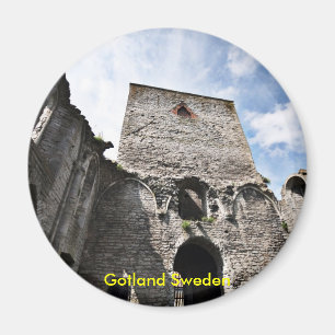 Kirchenruinen in Visby Schweden, Gotland Schweden Magnet