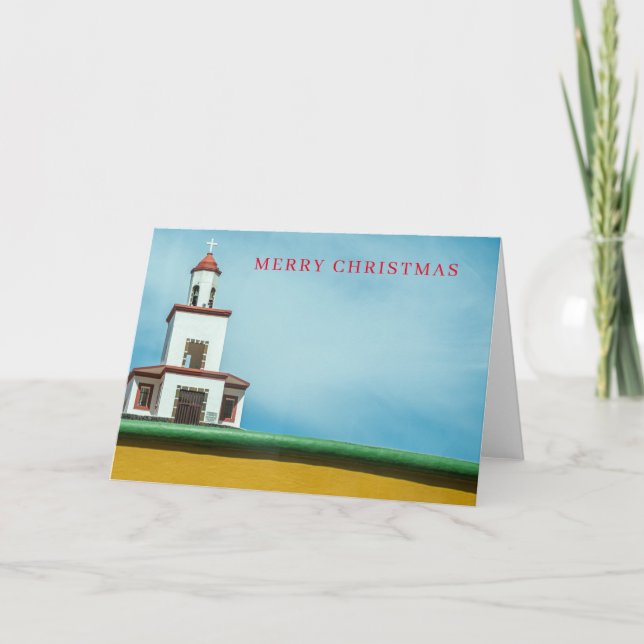 Kirchenstück Aussicht Weihnachtskarte Feiertagskarte (Vorderseite)