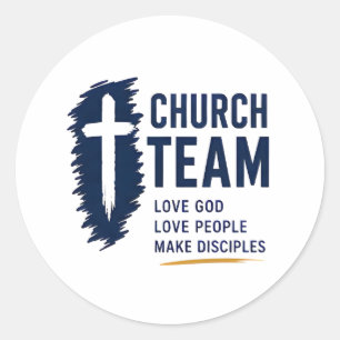Kirchenteam Liebe Gott Liebe Menschen Christlich Runder Aufkleber