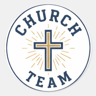 Kirchenteam-Logo für Bekleidung des freiwilligen M Runder Aufkleber