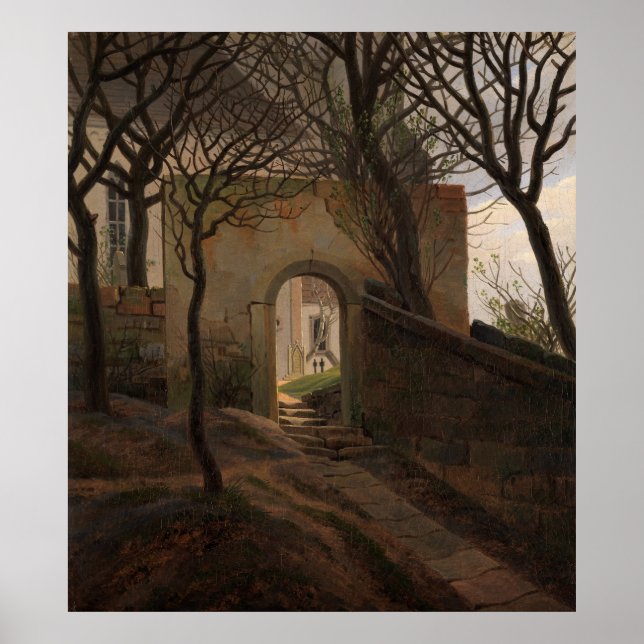Kirchentor [1822] von Caspar David Friedrich Poster (Vorne)