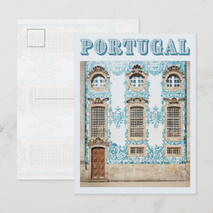 Kirchenwand Porto Azulejo, Portugal Reise Postkarte