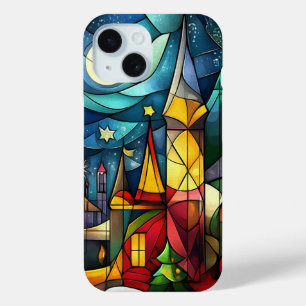 Kirchenweihnacht mit Bleiglasfenstern Case-Mate iPhone Hülle